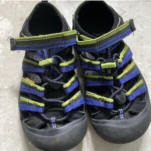 Keen Black Green & Blue Hiking Sandals Water Shoes